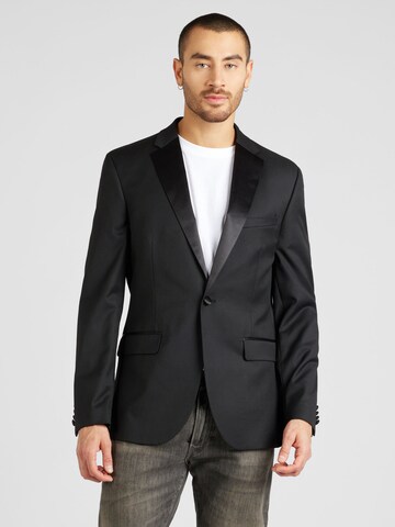 Coupe slim Veste de costume TOPMAN en noir : devant