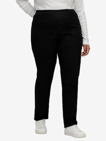 SHEEGO Regular Pants in Black: front