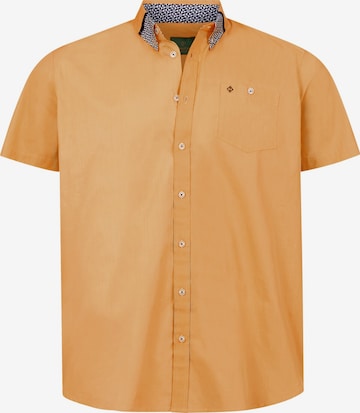 Charles Colby Comfort Fit Kurzarmhemd ' Duke Grayson ' in Orange: predná strana