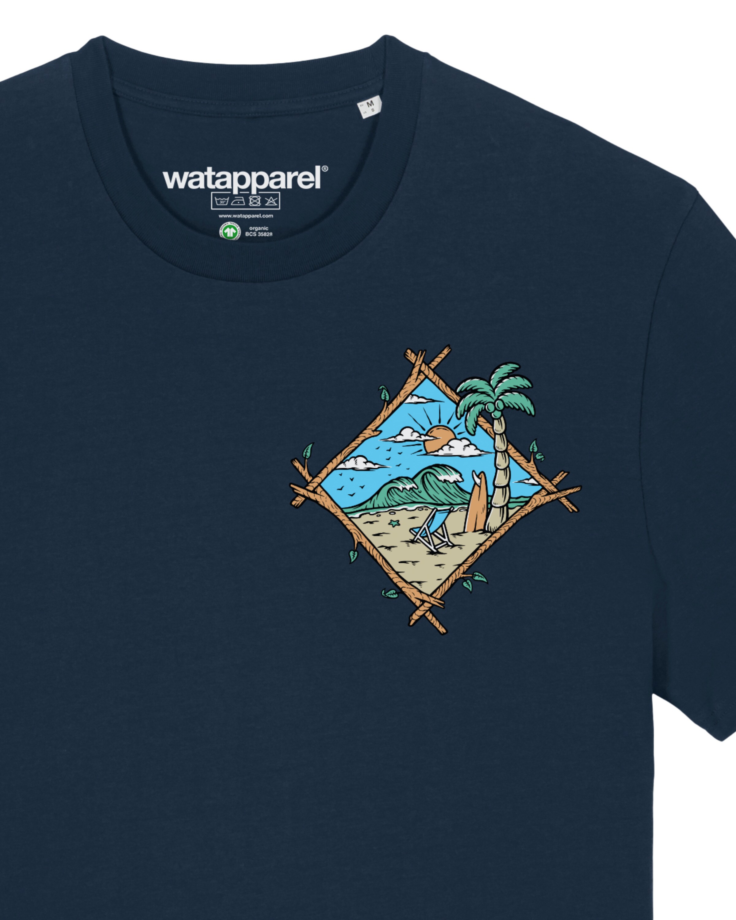 Maglietta ' Beach is calling ' di Watapparel in blu