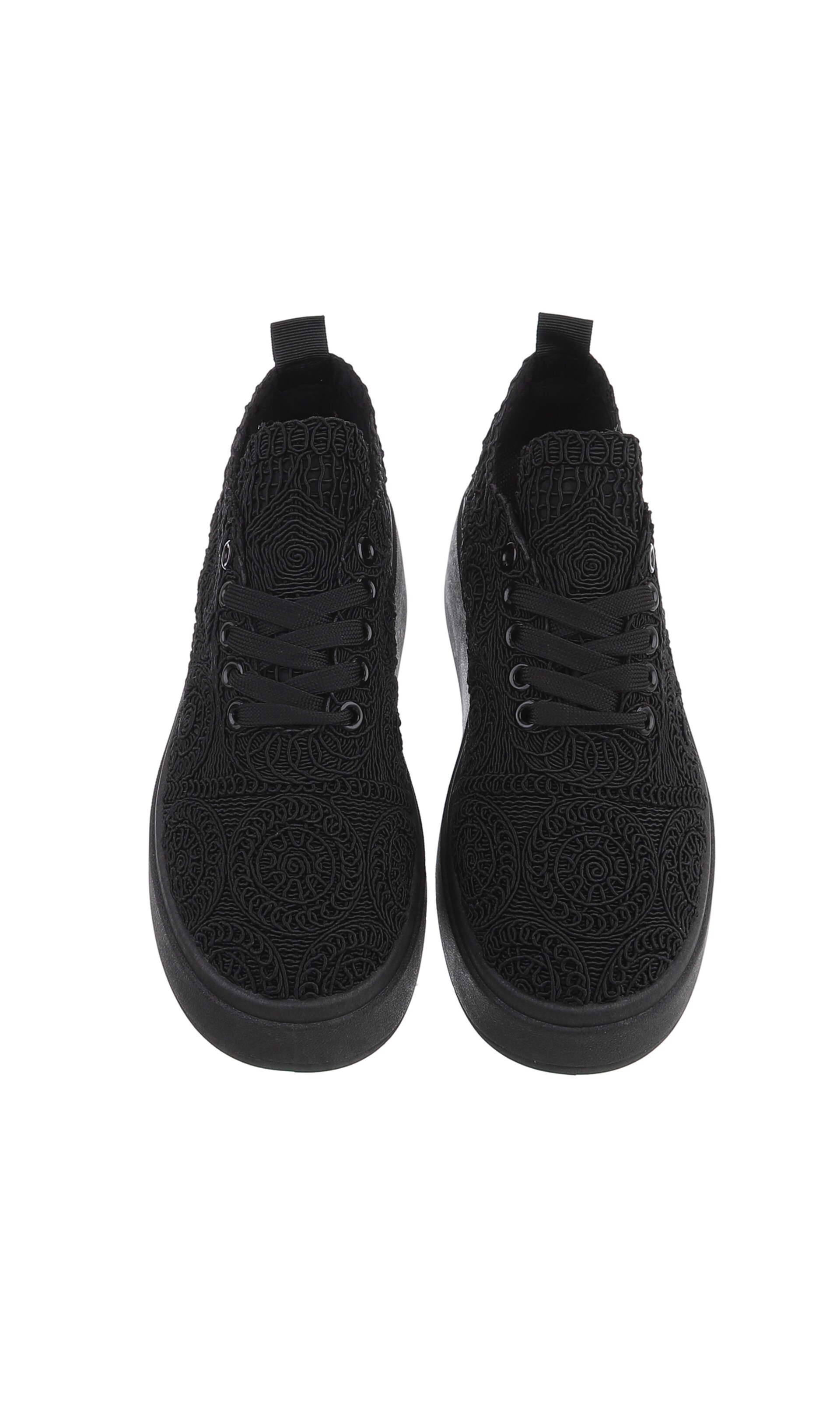 Ital-Design Schnürschuh in Schwarz