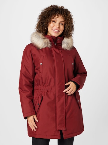 ONLY Carmakoma Zimska jakna 'IRENA' | rdeča barva: sprednja stran