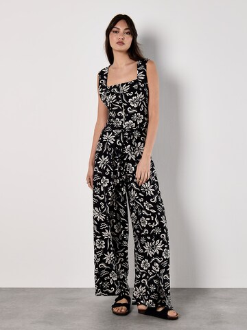 Wide Leg Pantalon Apricot en noir