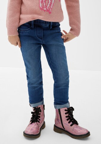 s.Oliver Skinny Jeans i blå: framsida