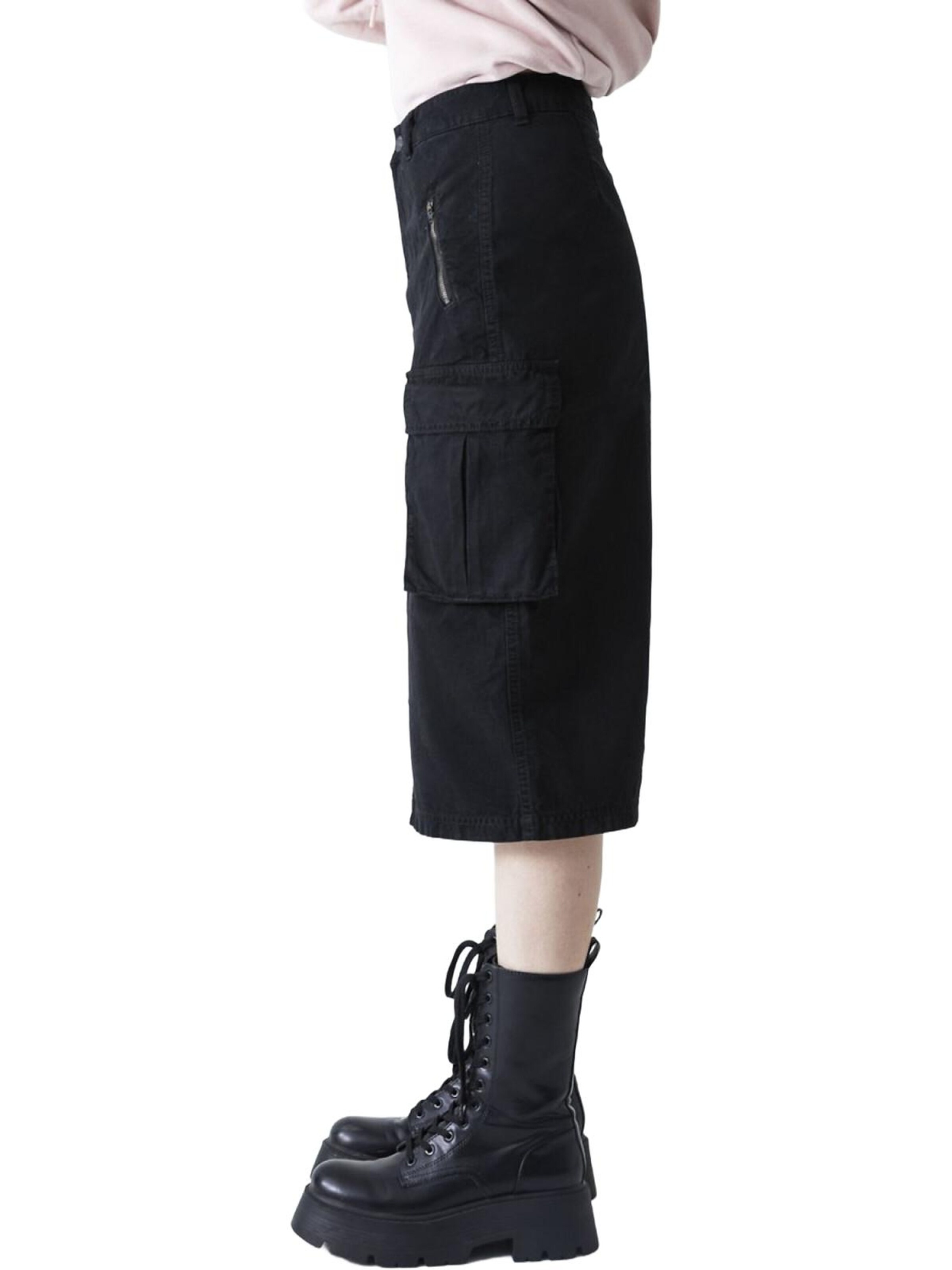 LTB Jeans - Falda 'LTB Jeans Damen-Midirock mit Schlitz' en negro