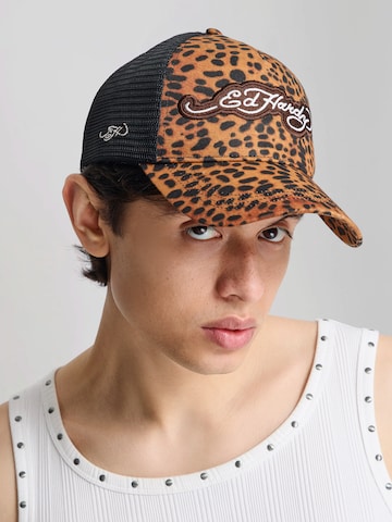 Ed Hardy Sapkák - barna: elől