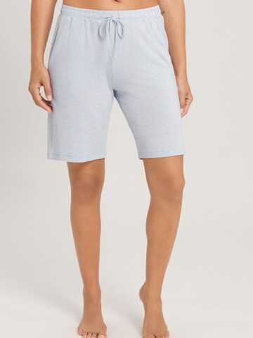 Hanro Pajama pants 'Natural Elegance' in Blue: front
