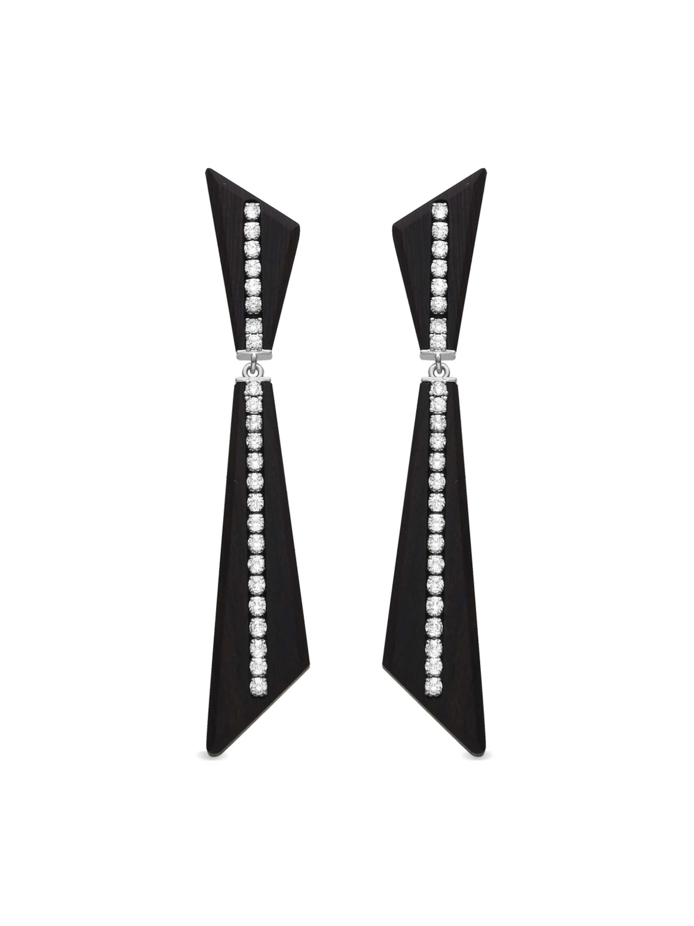 Luxenter - Pendientes 'Dukrika' en negro: frente