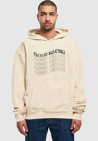 Merchcode Sweatshirt 'Good Karma' in Beige