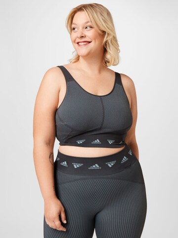 ADIDAS SPORTSWEAR Bustier Sportmelltartók - fekete: elől