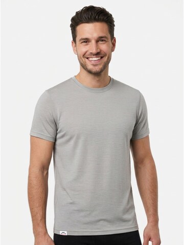 Alpenwert Shirt 'T-Shirt Herren Merino' in Grey