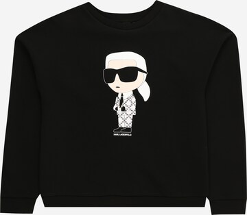 Karl LagerfeldSweater majica - crna boja: prednji dio