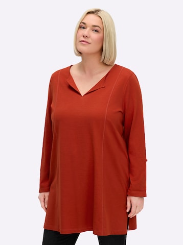 SHEEGO Majica | rdeča barva: sprednja stran