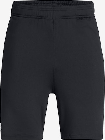 UNDER ARMOUR Regular Workout Pants 'Tech' in Black: front