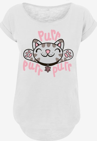 F4NT4STIC Shirt 'Theory Soft Kitty Purr' in Wit: voorkant