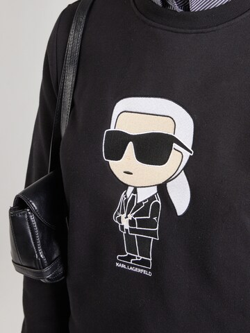 Felpa 'Ikonik 2.0' di Karl Lagerfeld in nero