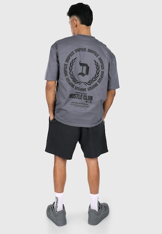 Dropsize Shirt 'Hustle Club' in Grey