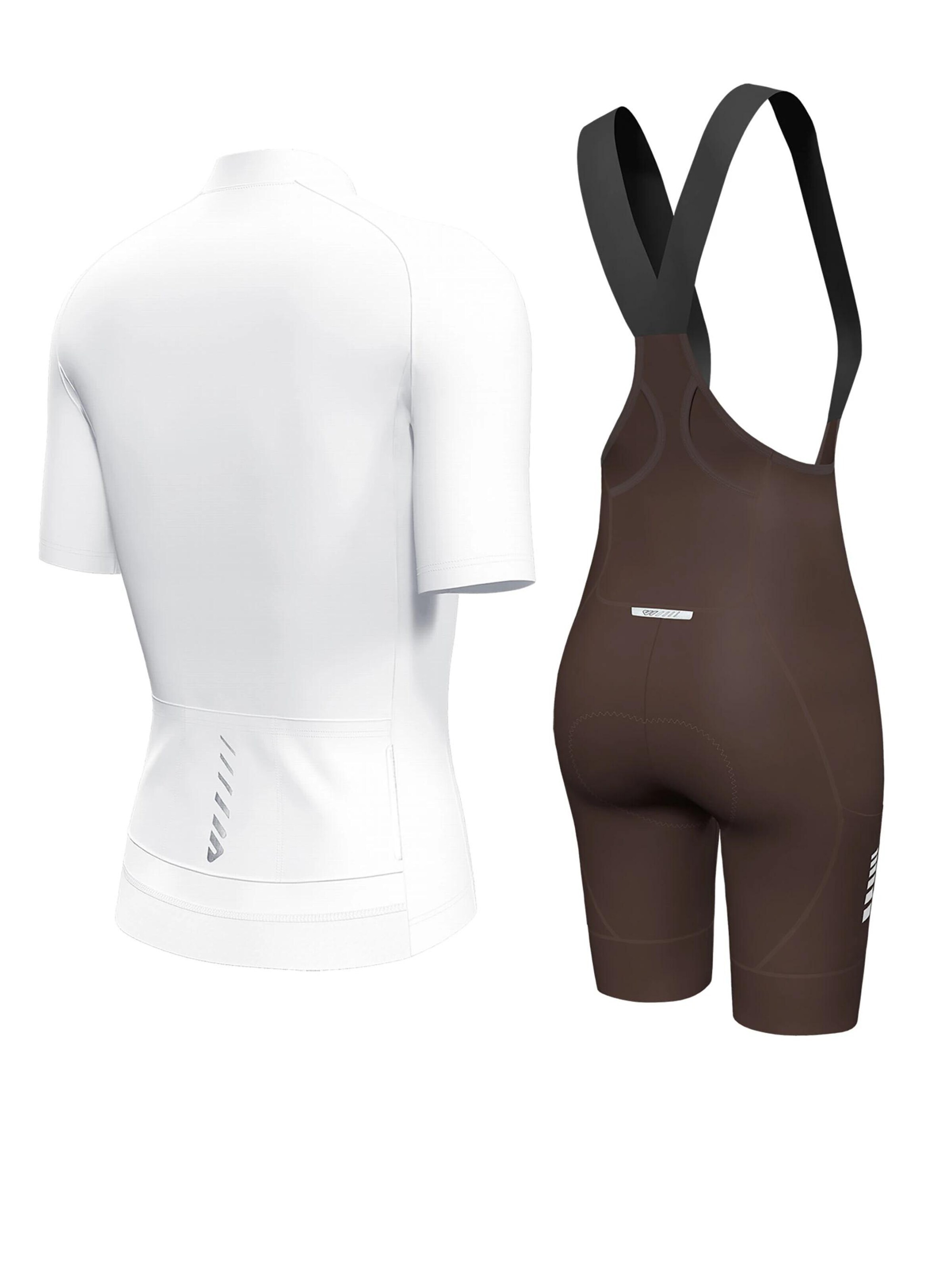 Survêtement 'Wulibike Radsport-Set 'Endurance V' in Weiß/Braun' WULIBIKE en blanc