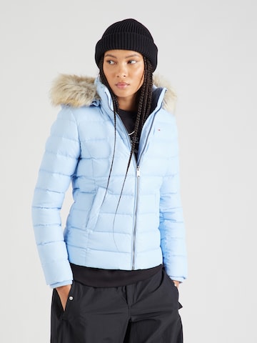 Tommy Jeans Winterjas 'Essential' in Blauw: voorkant