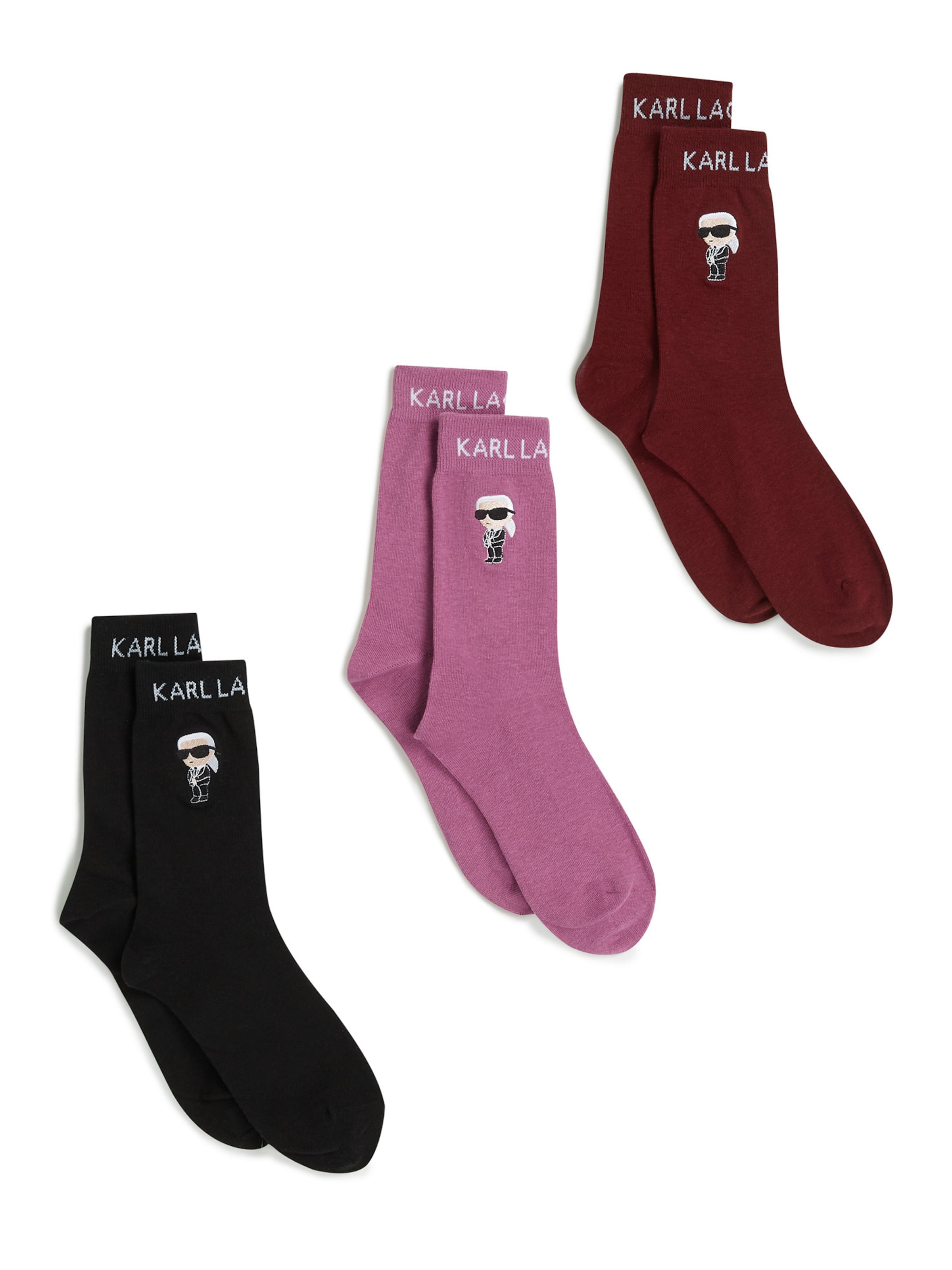 rozā Karl Lagerfeld Zeķes 'Ikon'