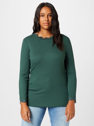 Fransa Curve Shirt in Green: front