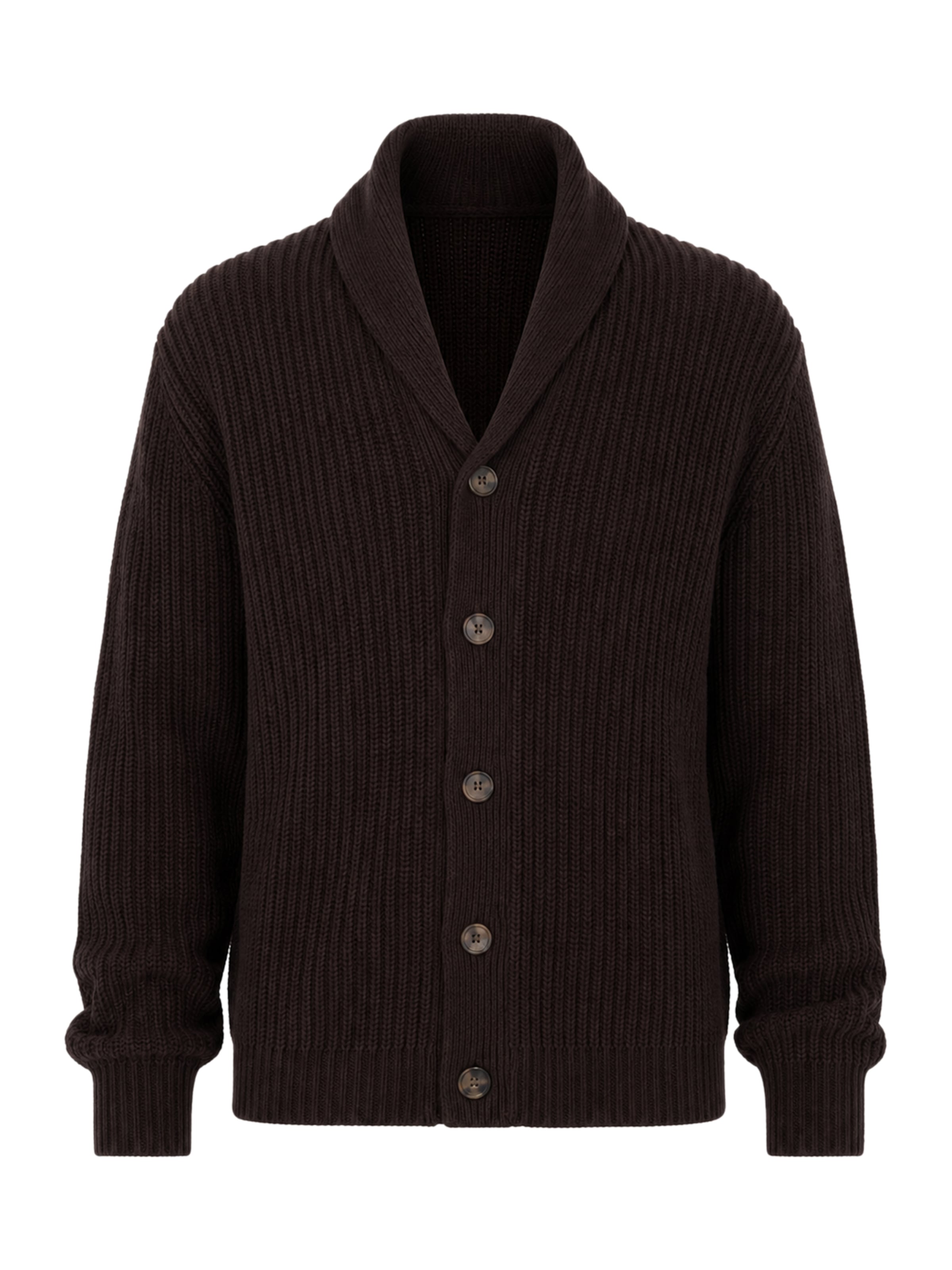 BRAVE SOUL Strickjacke in Braun: Vorderseite