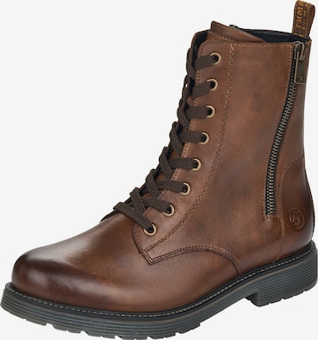 REMONTE Lace-Up Ankle Boots in Brown: front