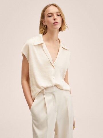 MANGO Bluse 'SASSA' i beige: forside