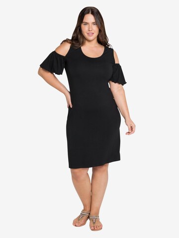 SHEEGO Beach Dress in Black: front