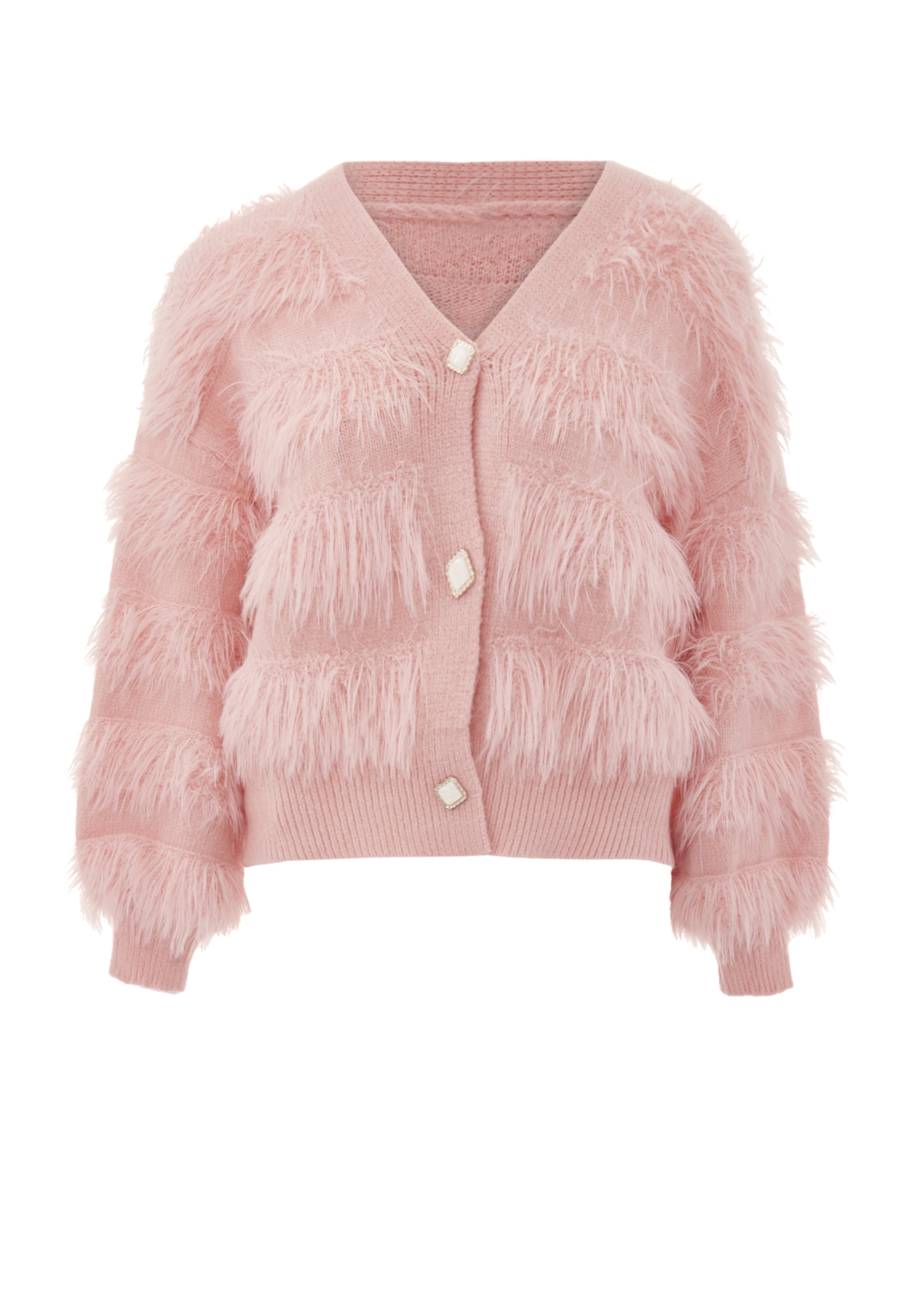 caspio Gebreid vest in Roze: voorkant