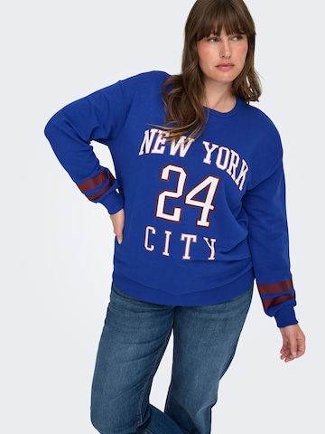 ONLY Carmakoma Sweatshirt 'CARBEN' in Blauw