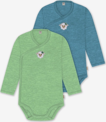 Barboteuse / body 'Kaitaia' normani en bleu : devant