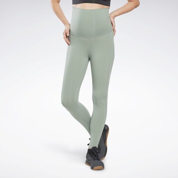 Reebok Skinny Sportovní kalhoty – zelená: přední strana
