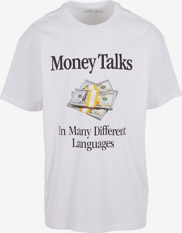T-Shirt 'Money Talks' Mister Tee en blanc : devant