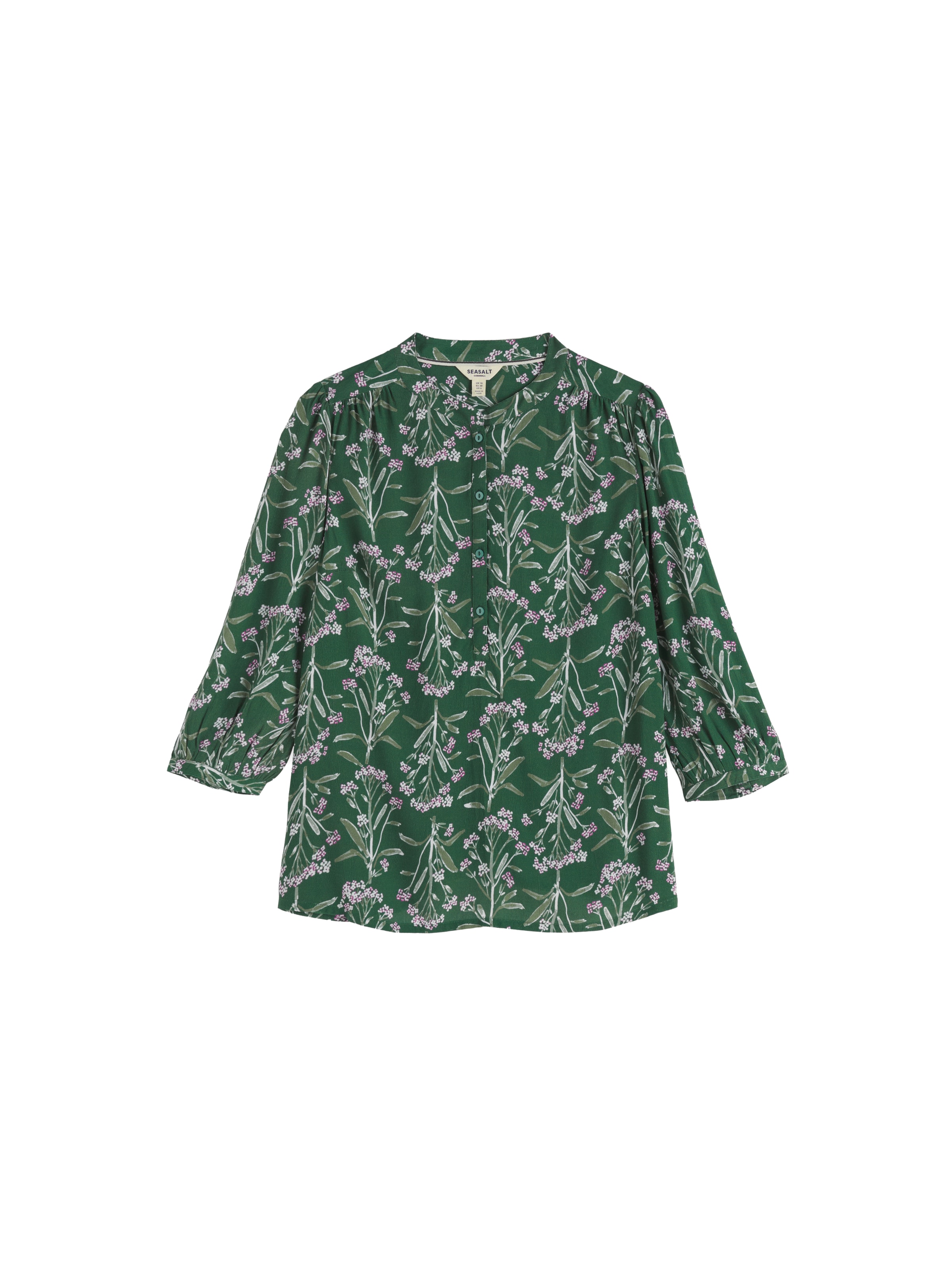 Seasalt Cornwall Blouse 'Willow Path' in Green: front
