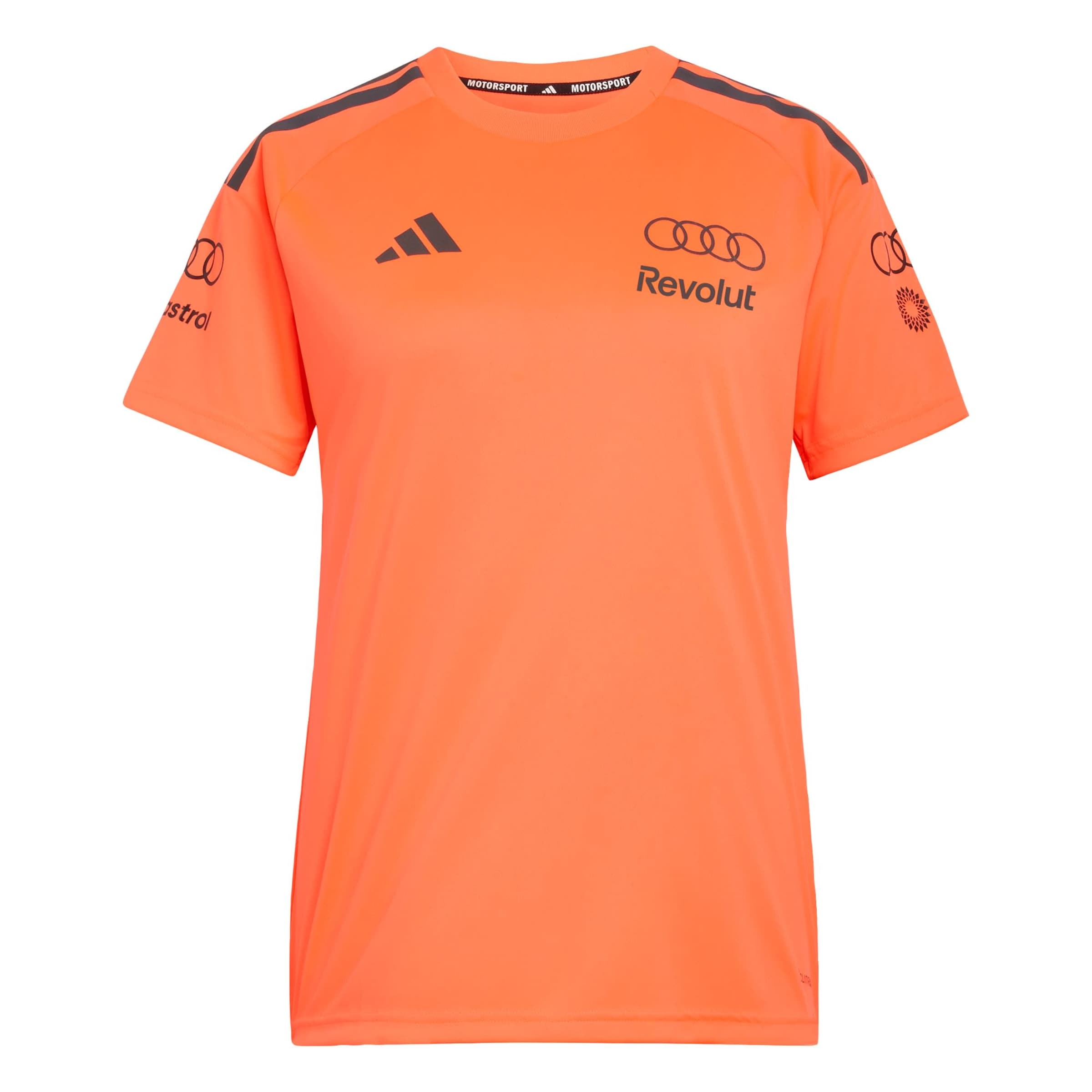 ADIDAS PERFORMANCE T-shirt fonctionnel 'Audi Formula One Team Set Up' en orange / noir, Vue avec produit