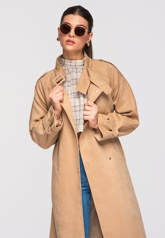 Ombre Tussenmantel in Bruin