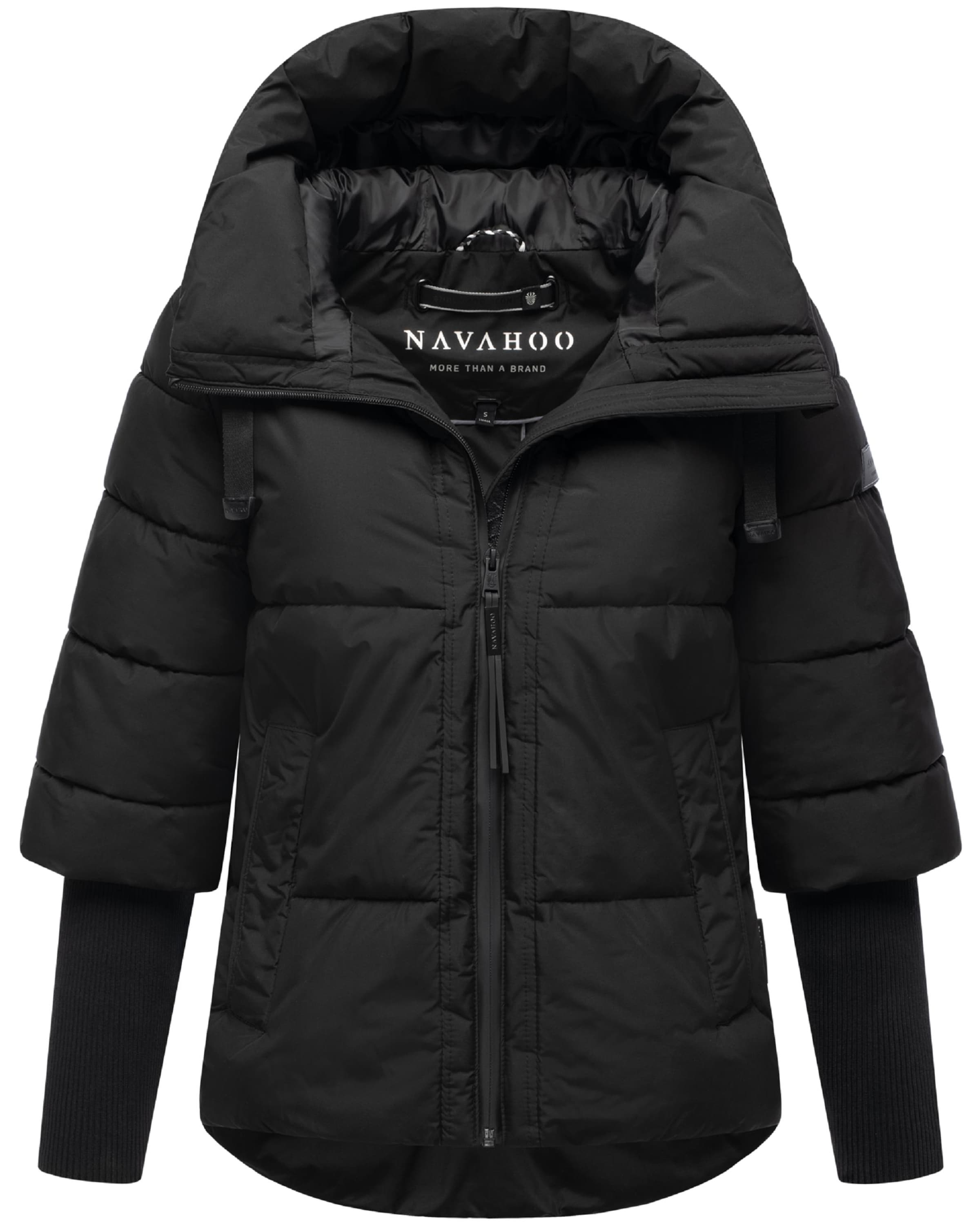 NAVAHOO Wintrjacke 'Lotusherz XIV' in Schwarz
