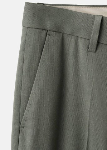 MANGO MAN Regular Pleat-Front Pants 'Savoir' in Green