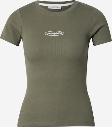 GUESS JEANS Koszulka w kolorze zielony: przód