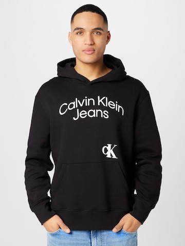 Calvin Klein Jeans Μπλούζα φούτερ σε μαύρο: μπροστά