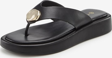 juoda FRENCH CONNECTION Šlepetės per pirštą: priekis