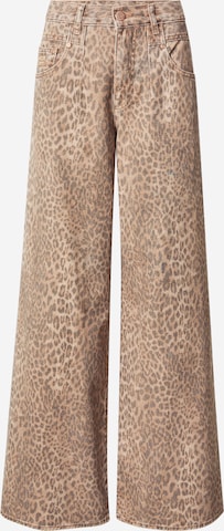 Herrlicher Wide Leg Housut 'Brooke' värissä ruskea: etupuoli