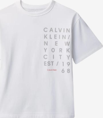 T-Shirt Calvin Klein Kids en blanc : devant