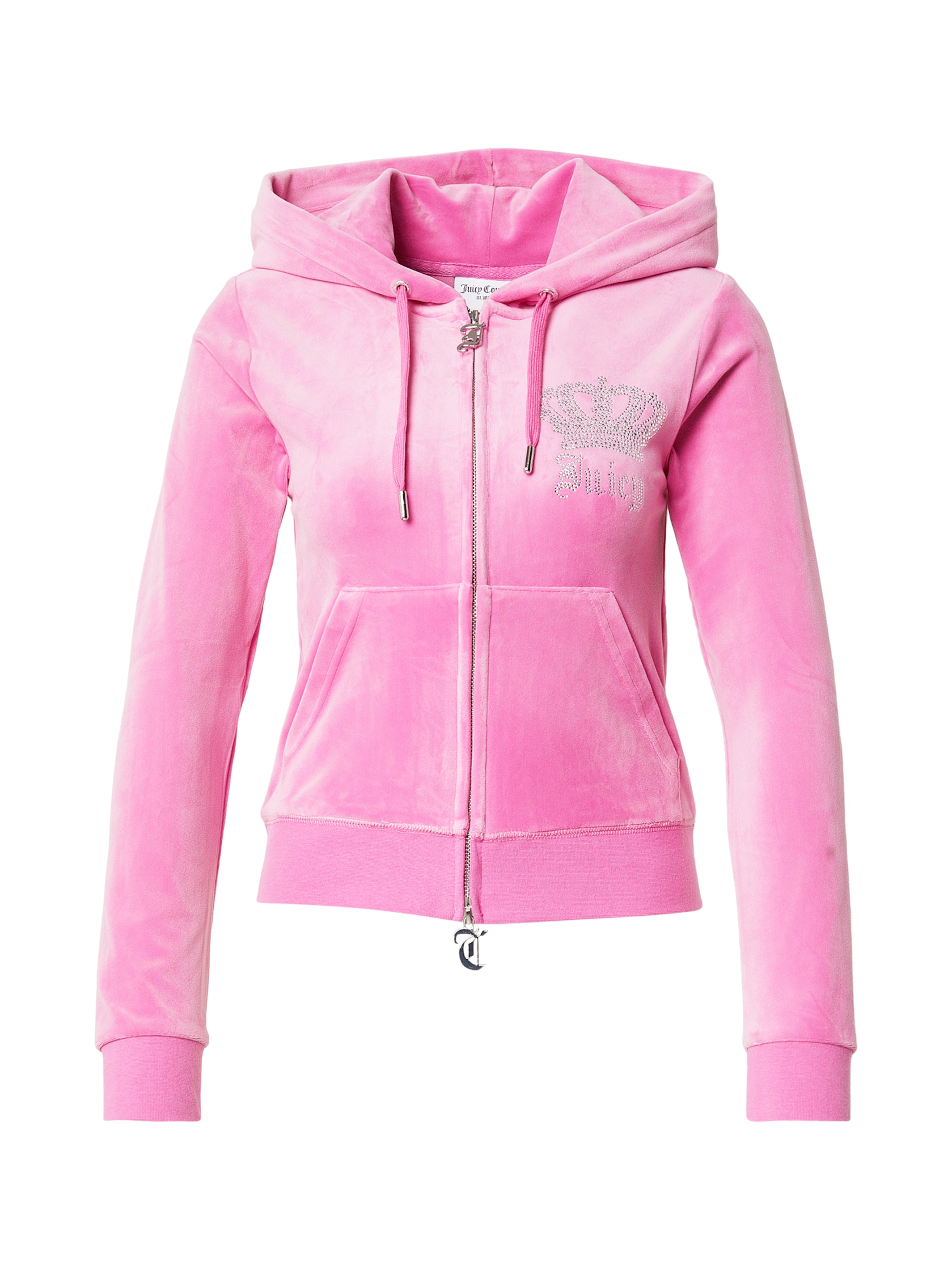 Veste de survêtement 'GOTHIC CROWN' Juicy Couture en rose : devant