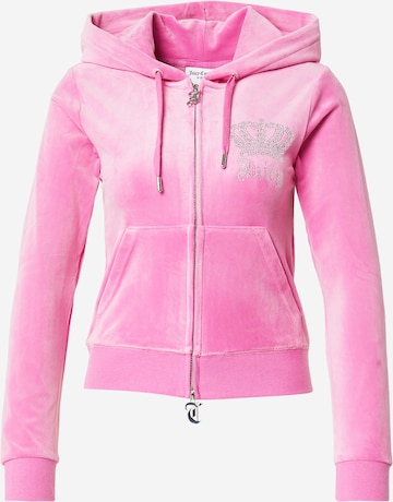 Veste de survêtement 'GOTHIC CROWN' Juicy Couture en rose : devant