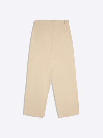 Bershka Vat Bandplooibroek in Beige