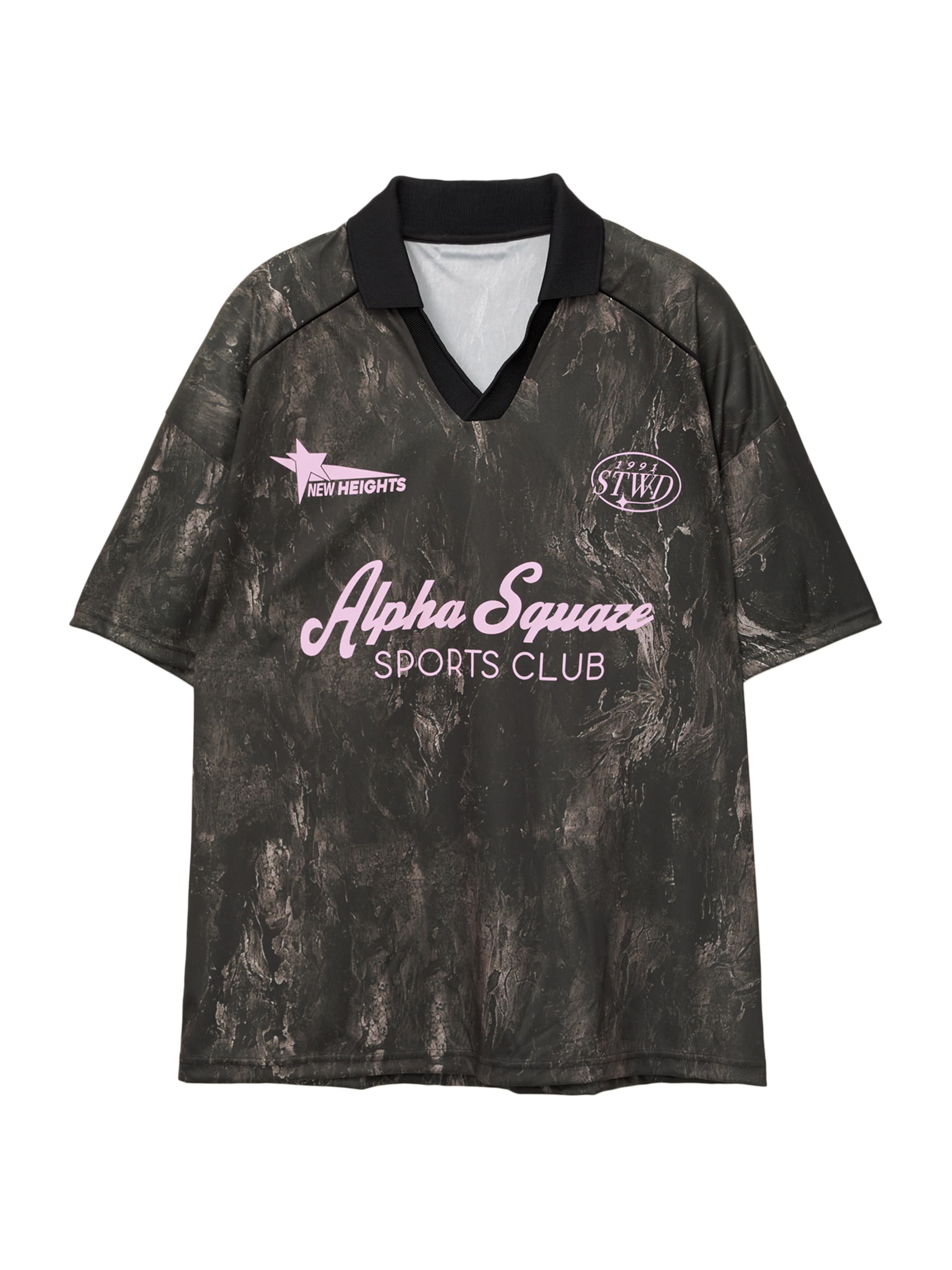 Pull&Bear Majica 'STWD ALPHA SQUARE SPORTS' | rjava barva: sprednja stran