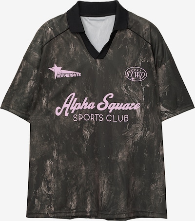 Pull&Bear Paita 'STWD ALPHA SQUARE SPORTS' värissä beige / tummanruskea / roosa, Tuotenäkymä