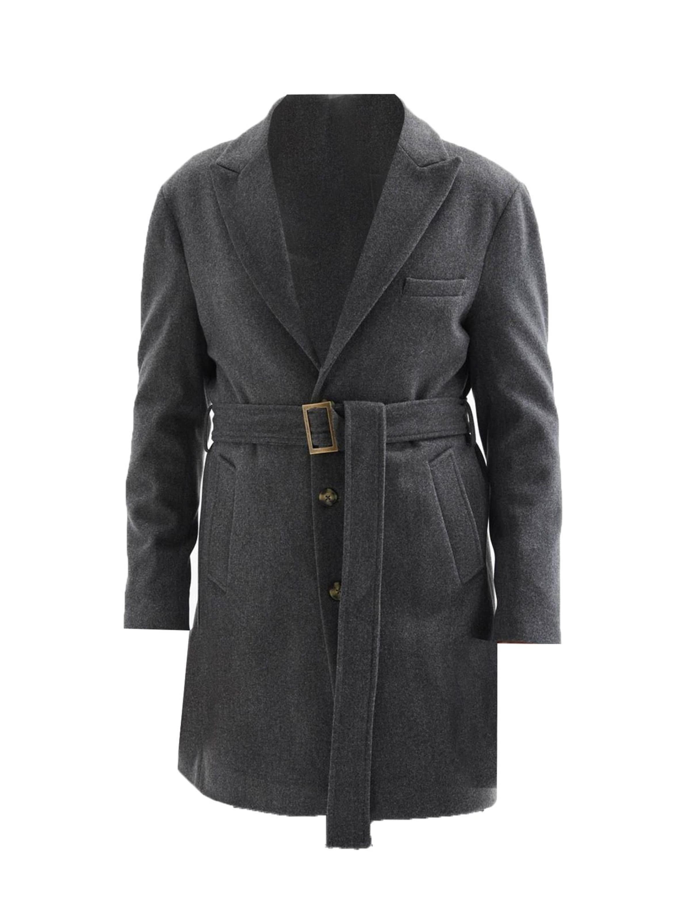 Antioch Manteau mi-saison en gris chiné, Vue avec produit